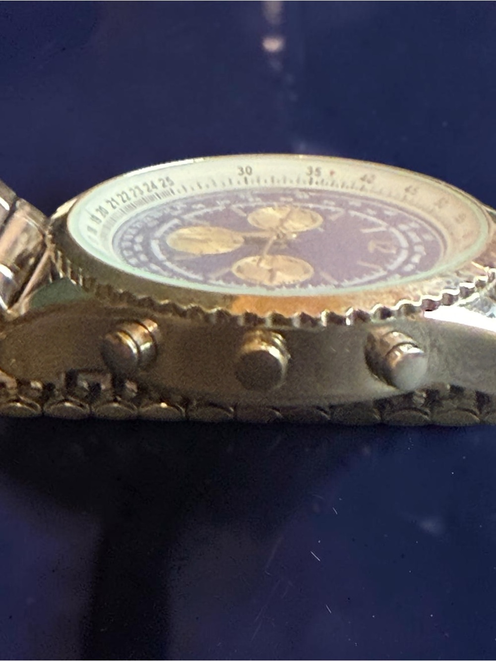 Haband Blue Dial Silver-Tone Chronograph Watch - Picture 4 of 4